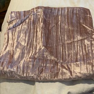 West elm velvet crinkle queen duvet and 2 shams